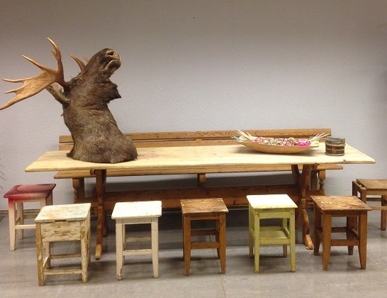 Gjenstander fra et bo klargjort for videresalg i butikken